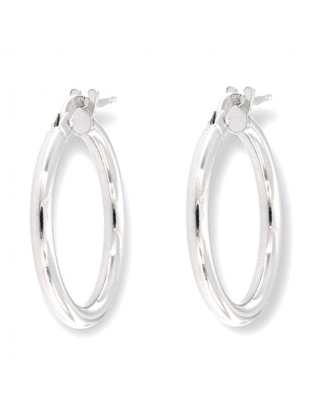 Orecchini Argento Rodiato Cerchi Lisci 30MM [bc89d8ef]