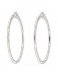 Orecchini Argento Rodiato Cerchi Lisci 43MM [d2b25ae6]