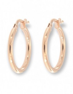 Orecchini Argento Rosato Cerchi Lisci 25MM [65af9be2]