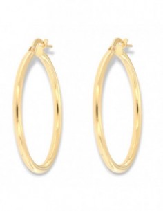 Orecchini Argento Dorato Cerchi Lisci 30MM [60ffdcfc]
