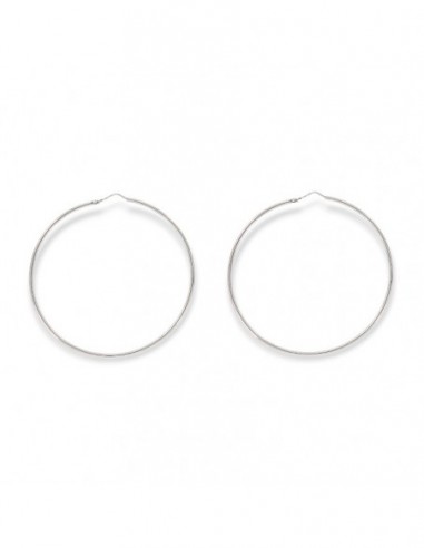 Orecchini Argento Rodiato Cerchi Lisci 75MM [3f5118f9]