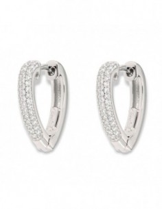 Orecchini Argento Rodiato Cuore Zirconi Bianchi [a74c82b2]