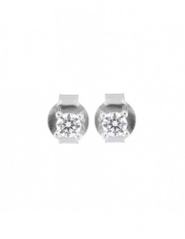 ORECCHINI ARGENTO RODIATO PUNTO LUCE ZIRCONE 3MM [ce8f4fea]