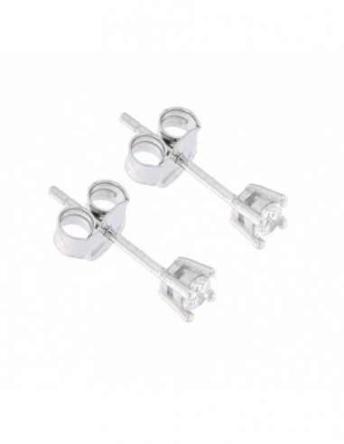 ORECCHINI ARGENTO RODIATO PUNTO LUCE ZIRCONE 3MM [6e95bc84]
