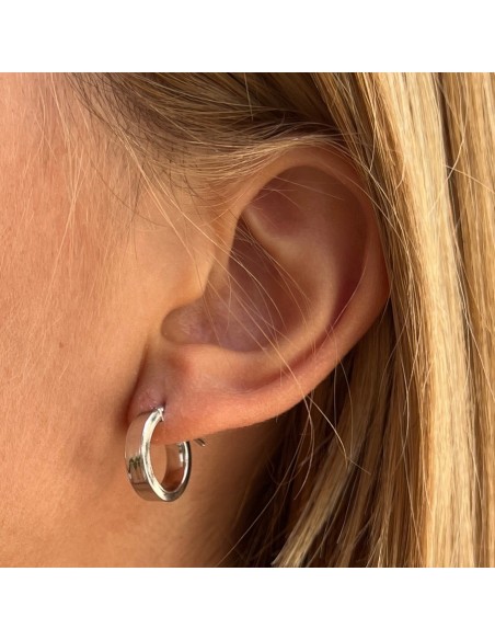 Orecchini Argento Rodiato Cerchi 14,50MM [556e6994]