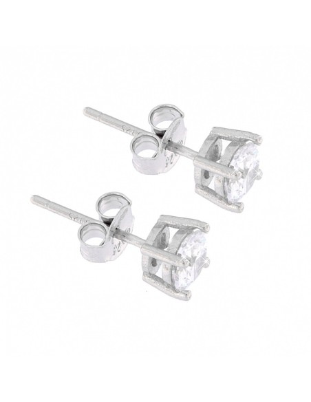 ORECCHINI ARGENTO RODIATO PUNTO LUCE ZIRCONE 5MM [7c7e6f80]