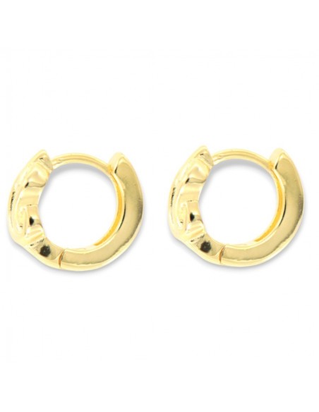 Orecchini Argento Dorato Cerchi Nodo [ab504c55]