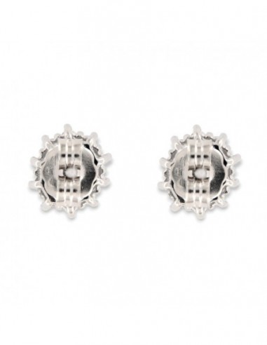 Orecchini Argento Rodiato Principessa Rosa 4x3MM [a059ba48]