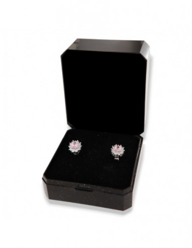 Orecchini Argento Rodiato Principessa Rosa 4x3MM [17447b4c]