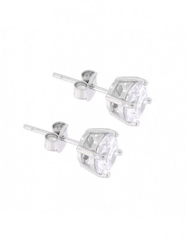 ORECCHINI ARGENTO RODIATO PUNTO LUCE ZIRCONE 6.9MM [7227de83]