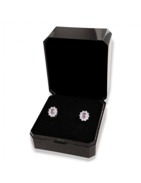 Orecchini Argento Rodiato Principessa Lilla 4x3MM [79f60c2c]
