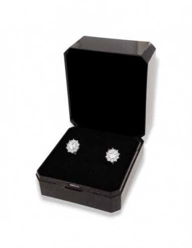 Orecchini Argento Rodiato Principessa Bianca 4x3MM [e2e8b62a]