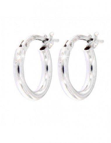 ORECCHINI ARGENTO RODIATO CERCHI LISCI MIS1 12MM [760c7c4e]