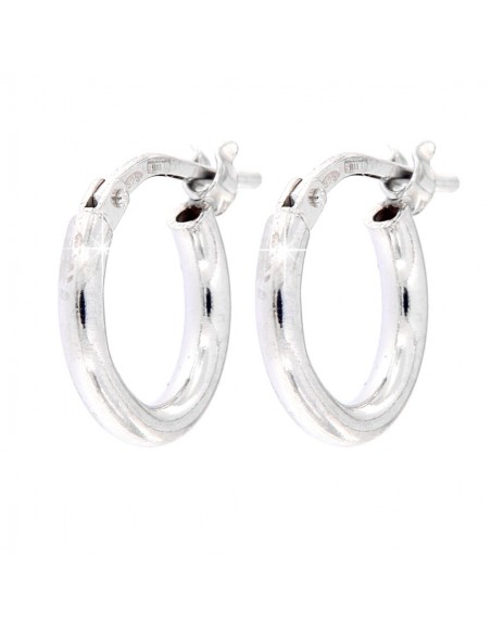 ORECCHINI ARGENTO RODIATO CERCHI LISCI MIS1 12MM [760c7c4e]