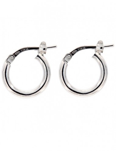 ORECCHINI ARGENTO RODIATO CERCHI LISCI MIS1 12MM [e9373d34]