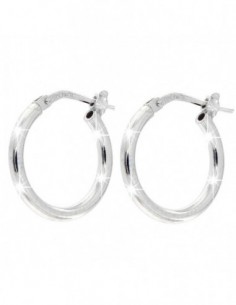 ORECCHINI ARGENTO RODIATO CERCHI LISCI MIS 3 16 MM [1880e386]