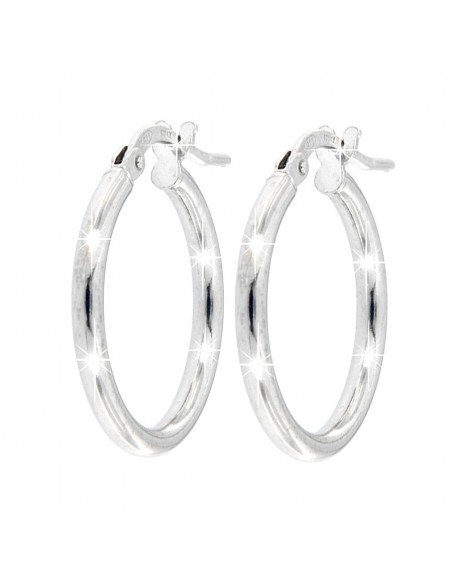 ORECCHINI ARGENTO RODIATO CERCHI LISCI MIS 5 20MM [76bb618f]