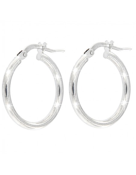 ORECCHINI ARGENTO RODIATO CERCHI LISCI MIS 5 20MM [9b3971e2]