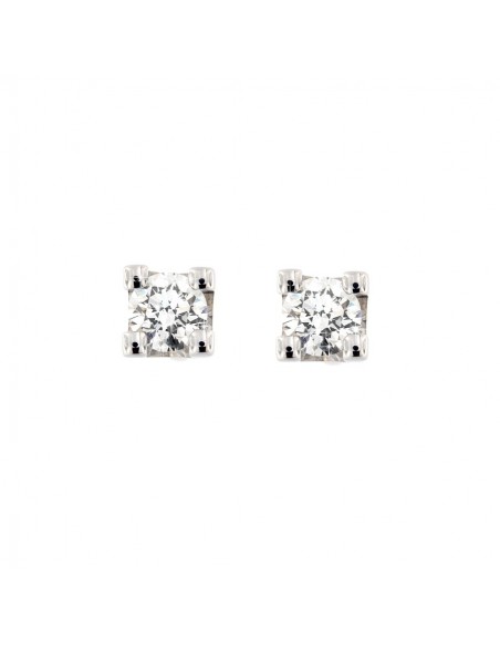 ORECCHINI ORO BIANCO PUNTO LUCE DIAMANTI 0,40 [e3d09f09]