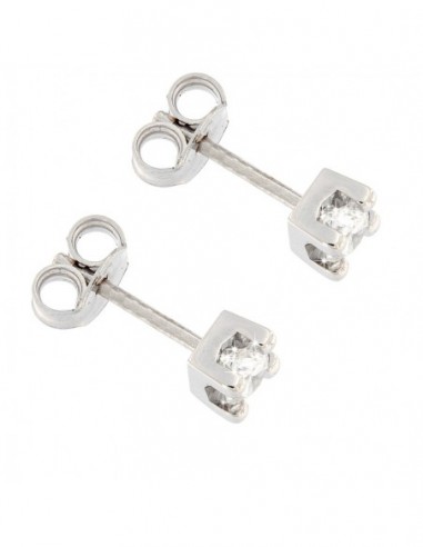 ORECCHINI ORO BIANCO PUNTO LUCE DIAMANTI 0,40 [7f25cb56]