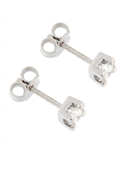 ORECCHINI ORO BIANCO PUNTO LUCE DIAMANTI 0,40 [7f25cb56]