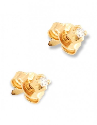 ORECCHINI ORO GIALLO PUNTO LUCE DIAMANTI 0,06 C. [21af505a]