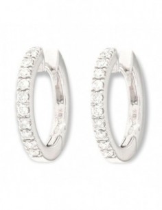 ORECCHINI ORO BIANCO CERCHI DIAMANTI 0,66 CARATI [9c902ca2]