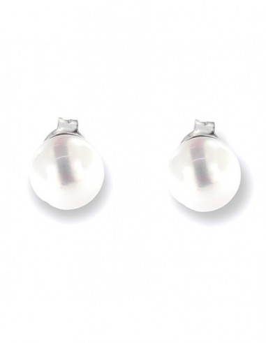 Orecchini Oro Bianco Perla Acqua Salata 6,5MM [1178ba26]