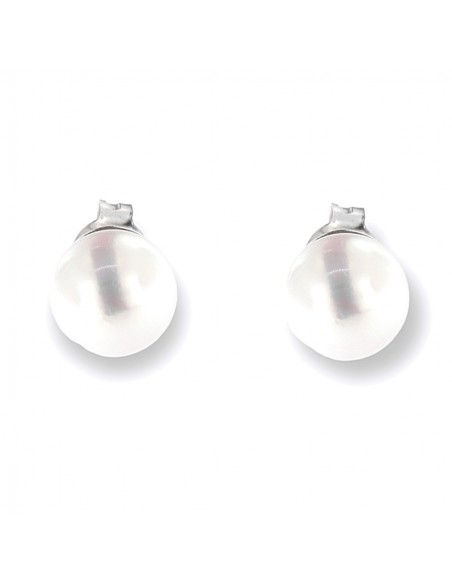 Orecchini Oro Bianco Perla Acqua Salata 6,5MM [1178ba26]