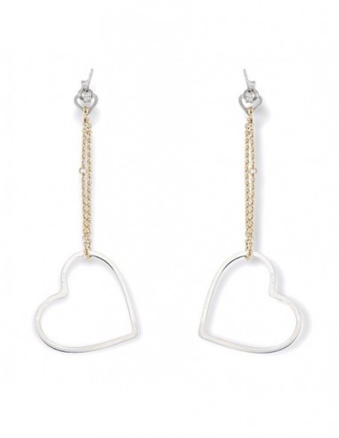 Orecchini Oro Bianco Pendente Forma Di Cuore [b6151f3c]