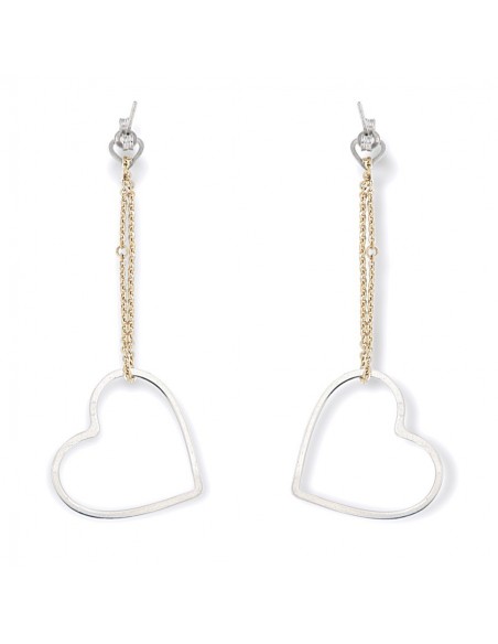 Orecchini Oro Bianco Pendente Forma Di Cuore [b6151f3c]