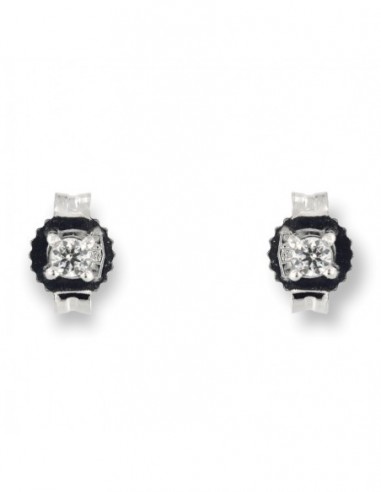 Orecchini Oro Bianco Punto Luce Zirconi 2MM [149fe0f9]