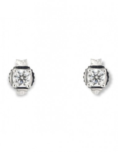 Orecchini Oro Bianco Punto Luce Zirconi 3MM [a922afc1]