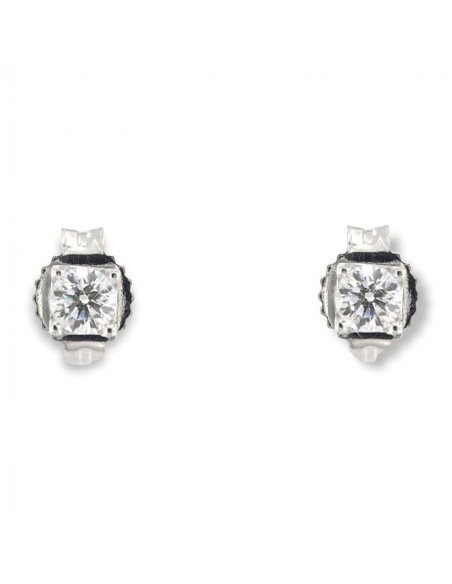 Orecchini Oro Bianco Punto Luce Zirconi 3MM [a922afc1]