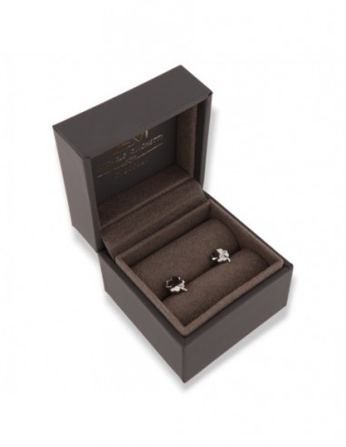 Orecchini Oro Bianco Quadrifoglio 3D [eb4df797]