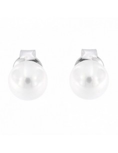 Orecchini Oro Bianco Perla Acqua Dolce 5MM [e2c8807c]