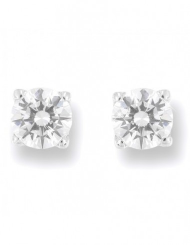 Orecchini Oro Bianco Punto Luce Zircone 6MM [7d5fdb04]