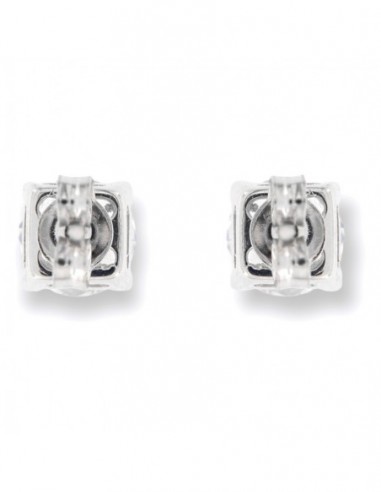 Orecchini Oro Bianco Punto Luce Zircone 6MM [9dbb20ea]