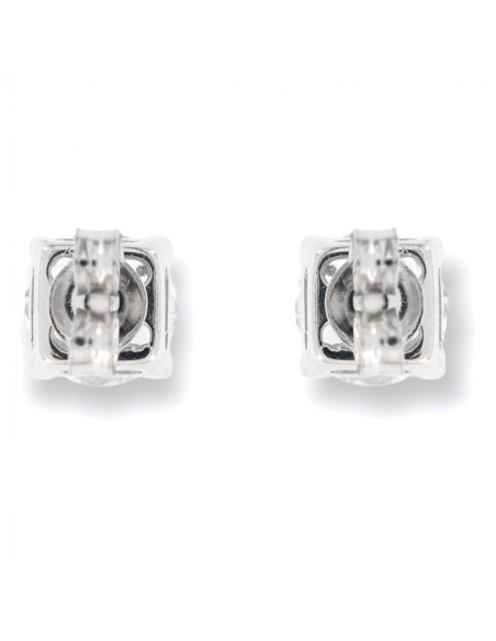 Orecchini Oro Bianco Punto Luce Zircone 6MM [9dbb20ea]