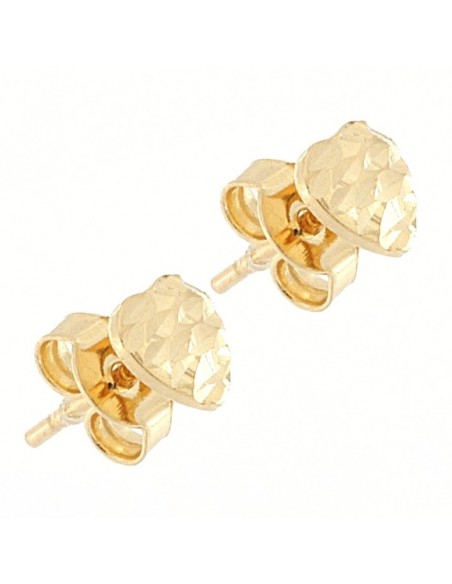 Orecchini Oro Giallo Cuori Sfaccettati [15f903dc]