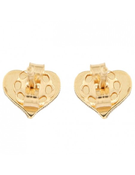 Orecchini Oro Giallo Cuore Con Bordi Diamantati [886bd4d2]
