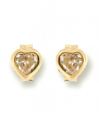 Orecchini Oro Giallo Cuore Con Zirconi [a5a03e69]