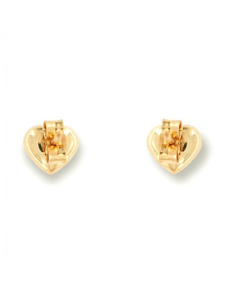 Orecchini Oro Giallo Cuore Rosa [cc56b5b8]