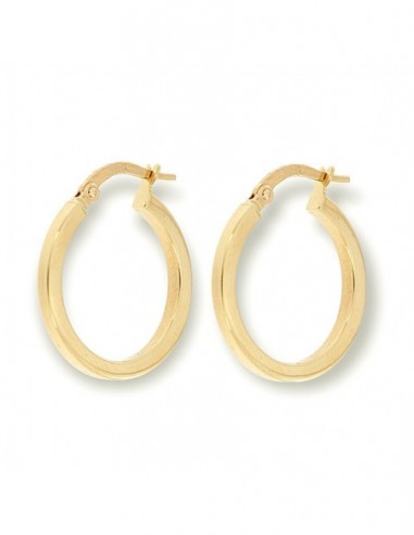 Orecchini Oro Giallo Cerchi Squadrati Dia. 19MM [ee8bd361]