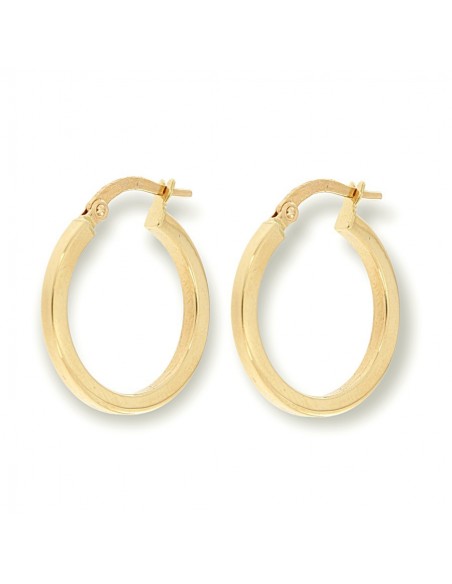 Orecchini Oro Giallo Cerchi Squadrati Dia. 19MM [ee8bd361]