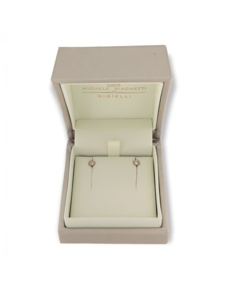 Orecchini Oro Giallo Punto Luce Zircone Bianco 4MM [11a3469c]