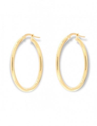 Orecchini Oro Giallo Cerchi Ovali Grandi [ba8b4947]