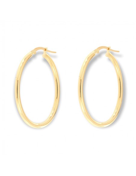 Orecchini Oro Giallo Cerchi Ovali Grandi [ba8b4947]