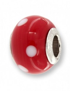 Charms Infilabile Sfera Murano Lampada Rossa [bc0c0441]