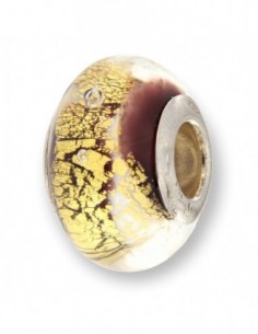 Charms Infilabile Sfera Murano Macchie Dorate [60a32611]